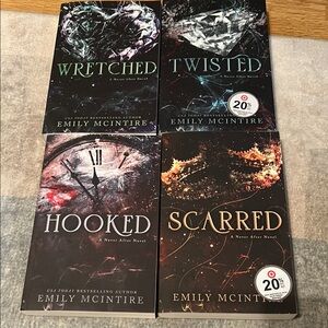 Never After Novel series set of 4 by Emily Mcintire